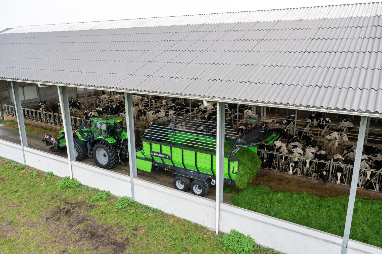 Opraapwagen met neerklapbare opbouw