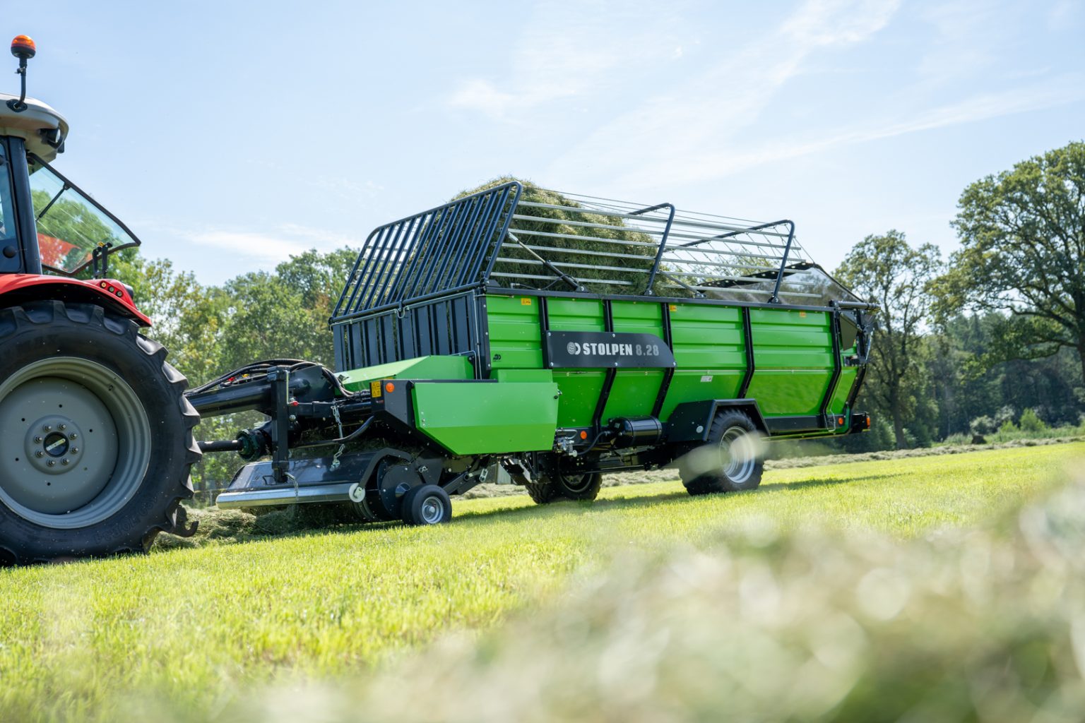 Stolpen opraapwagen 8.28 in landschapsbeheer