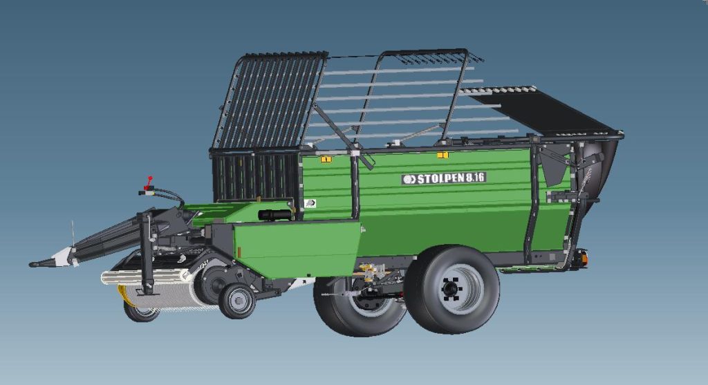 Kleine stolpen opraapwagen 8.16