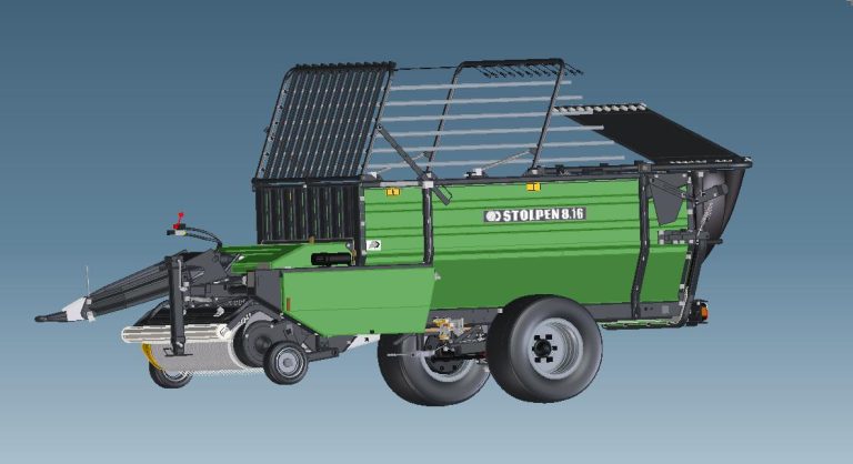 Kleine stolpen opraapwagen 8.16