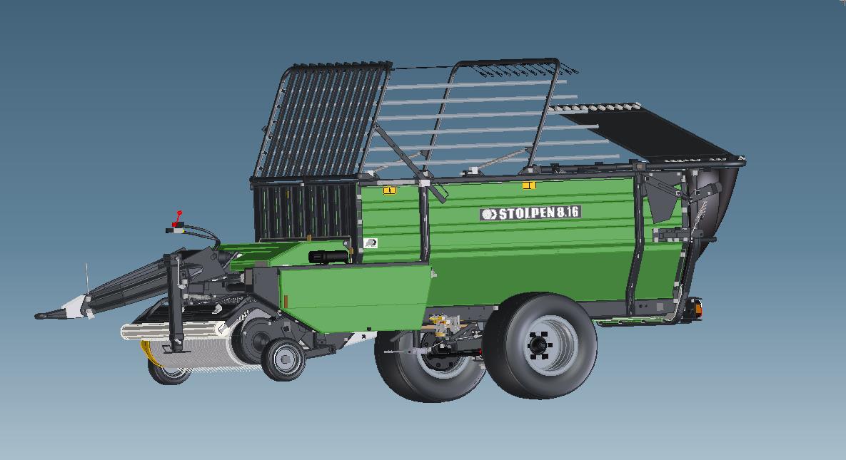 Kleine stolpen opraapwagen 8.16